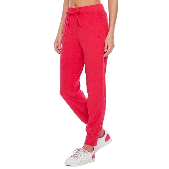 🆕 Juicy Couture | High-Rise Terry Joggers in Red/Pink Size 1X - Picture 1 of 5